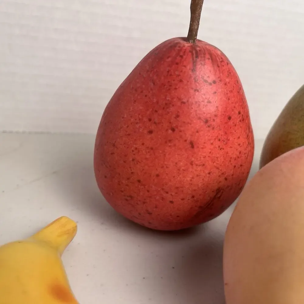 Vintage Faux Food Fruit Display Movie Prop Realistic Display BANANA PEAR PEACH